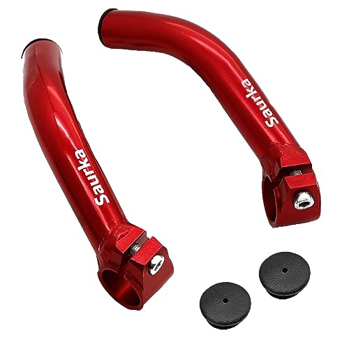 Thinvik Bike Bar Ends, Aluminium Alloy MTB Bicycle Bar Ends for Mountain Bike, Red