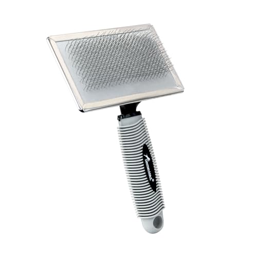 Rasqueadeira Emborrachada GermanHart Tamanho G para Cães, Cinza, Grande