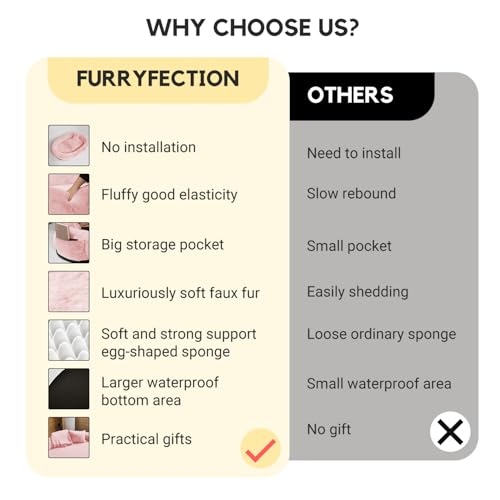 FURRYFECTION Hundebett für Menschen, 180x114x35,6cm großes Hundebett in Menschengröße für Erwachsene und Haustiere, waschbarer Kunstfellbezug, riesiges Nickerchenbett mit Decke und Kissen
