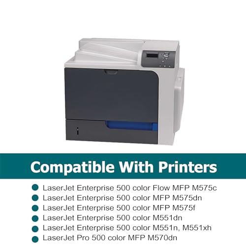 Image of 4 Pack Replacement for HP 507A Toner Cartridges M551 M575 M570 Printers | Compatible for HP LaserJet Enterprise 500 Color M551,LaserJet 500 Color MFP M575,MFP M570 Series (Black,Cyan,Magenta,Yellow)
