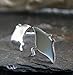 Manta Ray Stud Earrings Polished Sterling Silver Handmade in USA