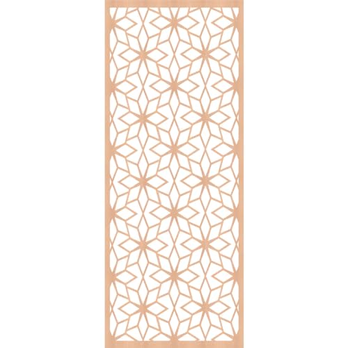 Image of 19 3 /8 inchW x 49 3 /8 inchH x 1 /4 inchT Lake Decorative Fretwork Wood Wall Panels, Alder
