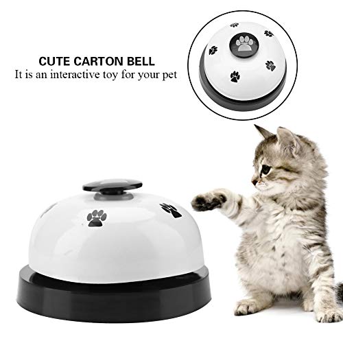 SUNGOOYUE Pet Bell Toy Interactive Toy for Dog Cat Iron Robuust Sustainable Sustainable for Pets and Gifts Liker Training (WHITE) - Afbeelding 3