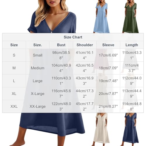Robe d'été décontractée fluide avec poches pour masquer les rondeurs - 4