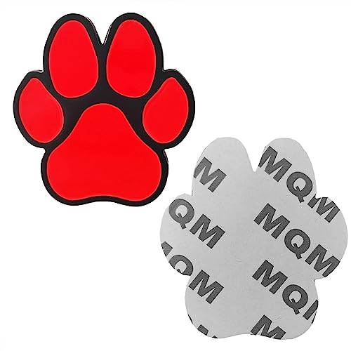 Calcomanía de huella de perro para coche universal, emblema de metal negro y rojo OnlyYou.X 6