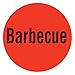Barbecue Label Red Deli Dot Packaging Labels Black Imprint - 1