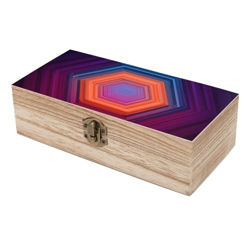 asbwuo Aufbewahrungsbox aus Holz mit Hundegruß-Motiv, Klappdeckel und Frontverschluss, große Erinnerungsbox