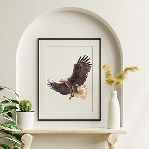 PLIGREAT 3 Pcs Flying Bald Eagles Birds Wall Stickers - Image 3