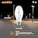 Sunlite MH400/U/MOG M59 Metal Halide Lamp, 400 Watts, Mogul Base (E39), ED37, 12,000 Hour Life Span, 36000 Lumen, Clear Finish, 4000K, 2 Pack