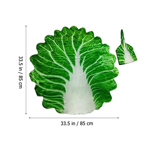 Image of Toddmomy Baby Cabbage Swaddle Blanket with Hat Kit Soft Green Lettuce Wrap for Newborns Infant Photography Prop and Nursery Bedding Accessory 33.46X33.46 Inch