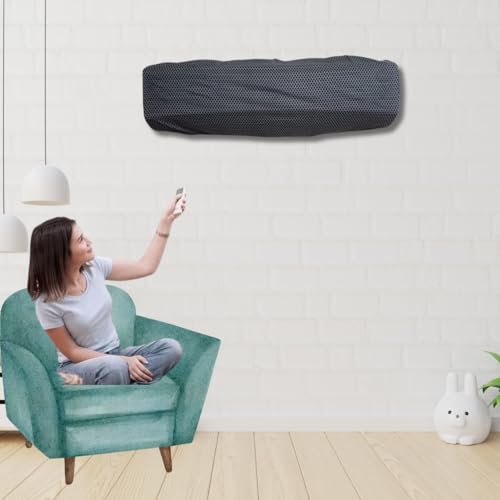 Image of PARLAD || Split AC Cover Indoor Unit For 2 Ton Capacity AC, All Weather Cover /Attractive Digital Prints /Dustproof /Water Resistant AC Cover (Navy Blue)
