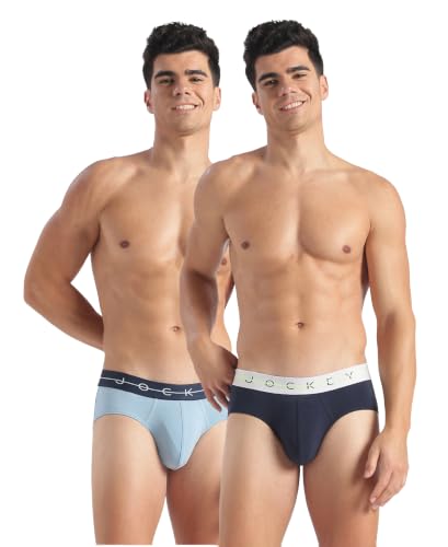 Image of Jockey NY15 Men Super Combed Cotton Elastane Stretch Solid Brief with Ultrasoft Waistband (Pack of 2)