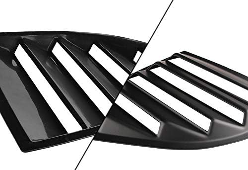 EPARTS 2 Pieces ABS Black Rear Side Window Scoop Vent Sun Shade Vent Cover Fit for 2008-2019 Dodge Challenger