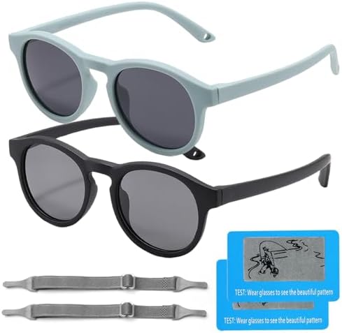 Lunettes De Soleil Bébé 0-2 Ans - UV400 Polarisées Avec Bande Élastique | Cadre Flexible Et Sécuritaire