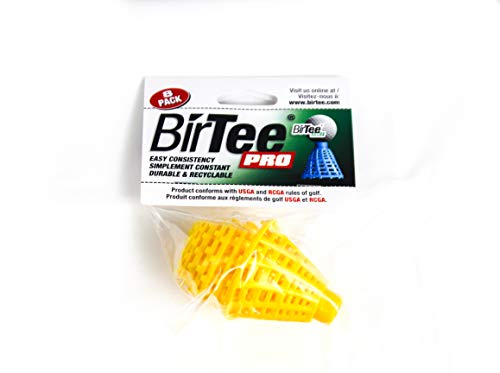 BirTee Pro Winter/Mat Golf Tees - 8 Pack (Yellow)