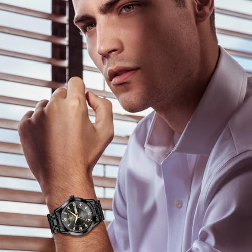 Image of OLEVS Watch for Men Business Diamond Easy Read Men's Wristwatches Analog Luxury Date Stainless Steel Waterproof Luminous Dress Mens Watches