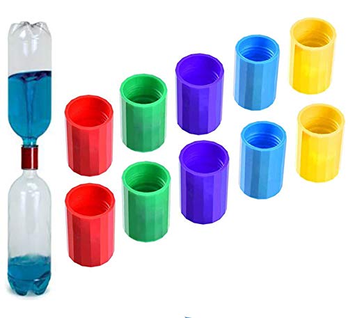 Teiray 10 Pieces Tornado Bottle Connectors Cyclone Plastic Tornado Tube Connectors For Scientific Experiment Test,Vortex Bottle Connector, Bottle Connector Tornado 2 Liter #TOP6