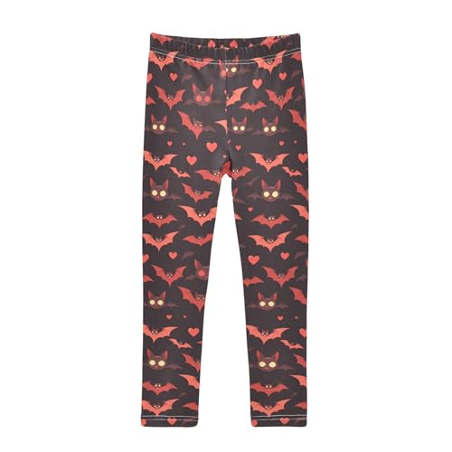 Swarm Bats on Black Kids Baby Girls Athletic Leggings Stretch Full Length Leg Yoga Pants Gym