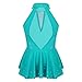 ranrann Maillot de Patinaje Artístico con Volantes para Niña Elástico Body de...