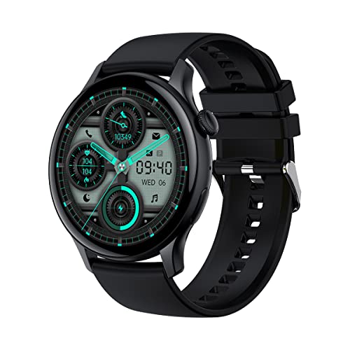 Smartwatch 1.43 inch AMOLED HD Screen Smart Watch HK85, GPS Navigation, NFC, Full Health Monitoring Fitness Tracker Smart Watch, Multi Sports Modes Smart Watch for Men Women (Black)