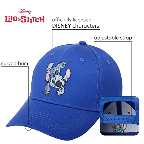 Disney Unisex Lilo & Stitch Hat - Snap Back Baseball Cap, Dad Hat, Mom Hat, Size One Size, Lilo Blue #TOP1