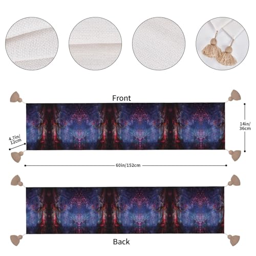 Chemin de table en macramé avec pompons faits main pour mariages chic - 5