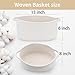 Happyiren Cute Woven Storage Basket with Handle, Baskets for Gifts Empty, Gift Baskets for Birthday Baby Shower Raffle Burr Fundraising, Decorative Organizer Box for Baby Toy Pet, 13