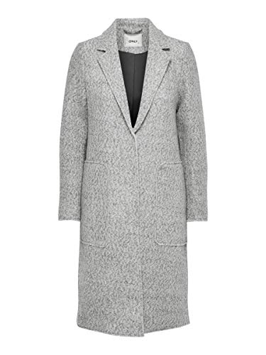 Preisvergleich Produktbild ONLY Female Mantel Klassischer Woll Llight Grey Melange