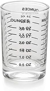 Shot Glass Measuring Cup 3 Ounce/90ML Liquid Heavy High Espresso Glass Cup Black