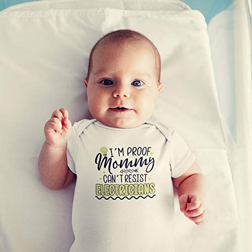 I'm Proof Mommy Can't Resist Electricians Baby Bodysuit One Piece or Toddler Shirt Funny Electrician Dad Gift3