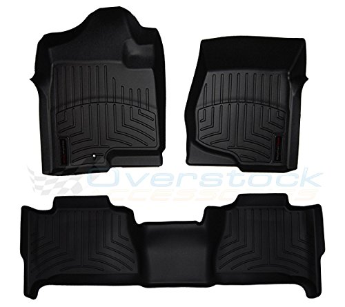 2012-2016 Cadillac SRX Black Weathertech Floor Liners (Full Set)