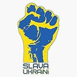 Magnet Slava Ukrani Glory to The Ukraine Resist Fist Magnetic Sticker Decal 5'