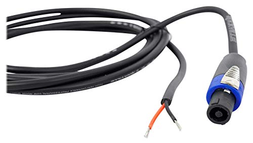Rockville RHC10 10ft Speakon to Bare Wire Speaker Cable, 16 Gauge, 100% Oxygen Free Copper OFC...