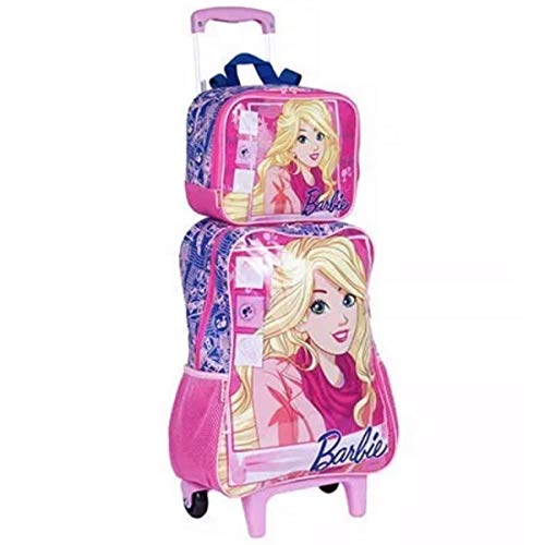 Kit Mochilete Grande Barbie 18m Sestini + Lancheira E Estojo
