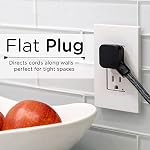 Cordinate Mini 3-Outlet Power Strip, 18 in Braided Extension Cord - Image 3