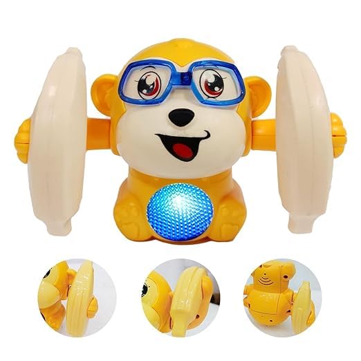 Dancing Monkey Musical Toy for Kids Baby Spinning Rolling Tumbling Toy with Voice Control Sensor - (Yellow, Pack of 1) (B0D6Z4XCQX) Amazon Price History, Amazon Price Tracker