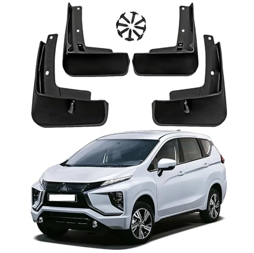 Image of Mud Flaps Mud Guards Fit for 2021-2024 Mitsubishi Xpander, Front & Rear Mud Splash Guards Accessories - 4 Pc, Black