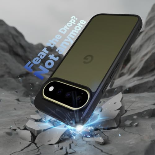 Image of RIGGEAR Shockproof Sleek Hybrid Armor Back Cover Case for Google Pixel 11 / Pixel 11 Pro (Smoke Black Matte PC + Black TPU Bumper)