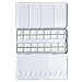 FCLUB Empty Watercolor Tins Palette Paint Case - Large Watercolor Palette Box Metal Tin with 24 Full Pans