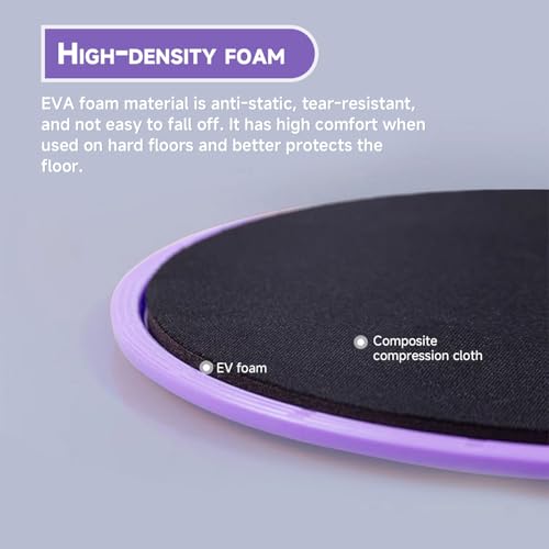 QIHUAN 1 Pair Of Fitness Slide Blocks, Exercise Core Slider, Multi-Function Circular Sports Slider, Double-Sided Exercise Sliding Plate, Pilates Yoga Sliding Plate. - Image 4