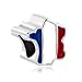 LilyJewelry French Flag France Map Bead Charm For Bracelets