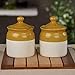 The Himalaya Craft Ceramic 300 ml Pickle Jar Container for Kitchen Storage, Jars Set for Dining Table. (2) Set of 2