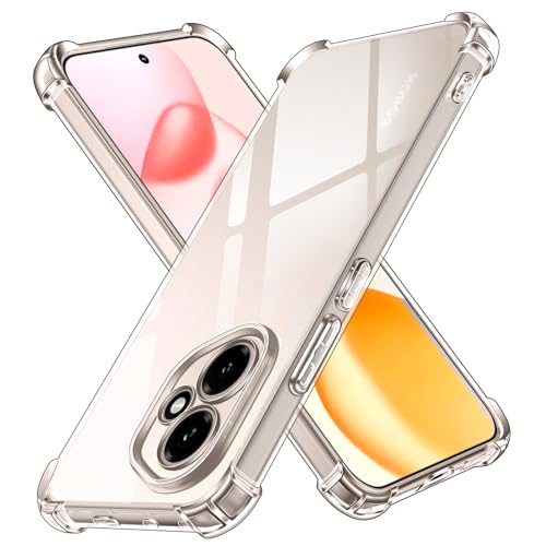 ivoler Funda para Honor 400 5G, Carcasa Protectora Antigolpes Transparente con Cojín Esquina Parachoques, Suave TPU Silicona Caso Delgada Anti-Choques Case