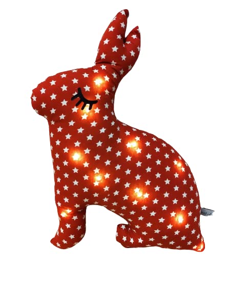 Veilleuse lapin terracotta étoilée pour illuminer la chambre de bébé avec douceur