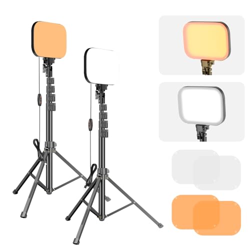 EMART 2-Pack LED Video Light, Portable 3000-5500K CRI97+ Studio Lights,