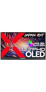Amazon.co.jp: JAPANNEXT 13.3インチ モバイルモニター OLED パネル
