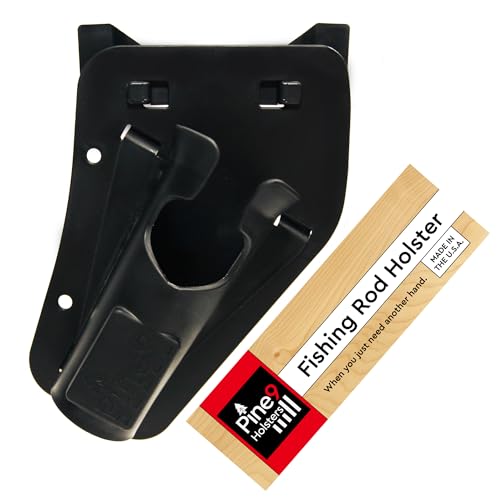 Ambie Fishing Rod Hip Holster - Patented Ambidextrous Quick-Draw Fishing Pole Holder Made in USA - Spinning Baitcaster & Centerpin Reels - Fits Any 1.5 Belt - Tactical