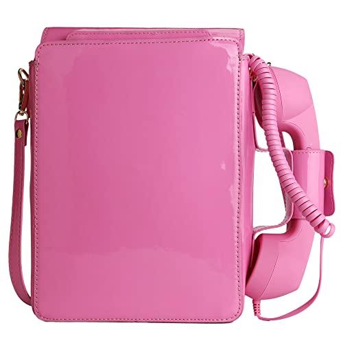 Image of QiMing Retro dial telephone Crossbody Shoulder Bag,Pu Movable microphone Purse for Women