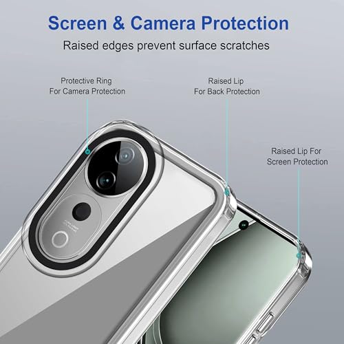 Image of Zapcase Back Case Cover for Vivo T3 Ultra 5G | Compatible for Vivo T3 Ultra 5G Back Cover | Case Cover with Camera Protection | (TPU + PC | Transparent)