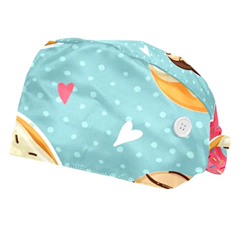 Chapeaux bouffants bandeau anti-transpiration casquettes de travail ajustables femmes hommes